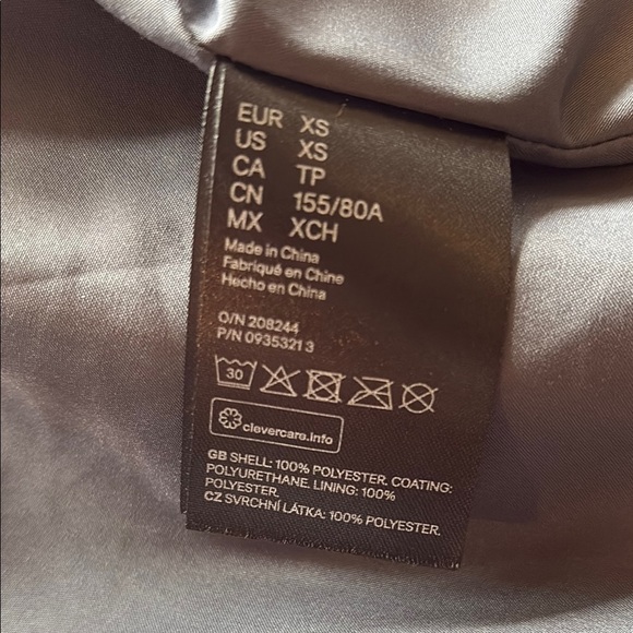 Blue H&M Faux Leather Button-Up Shirt/Jacket - Picture 8 of 8